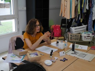 Le premier atelier animé par Fabienne